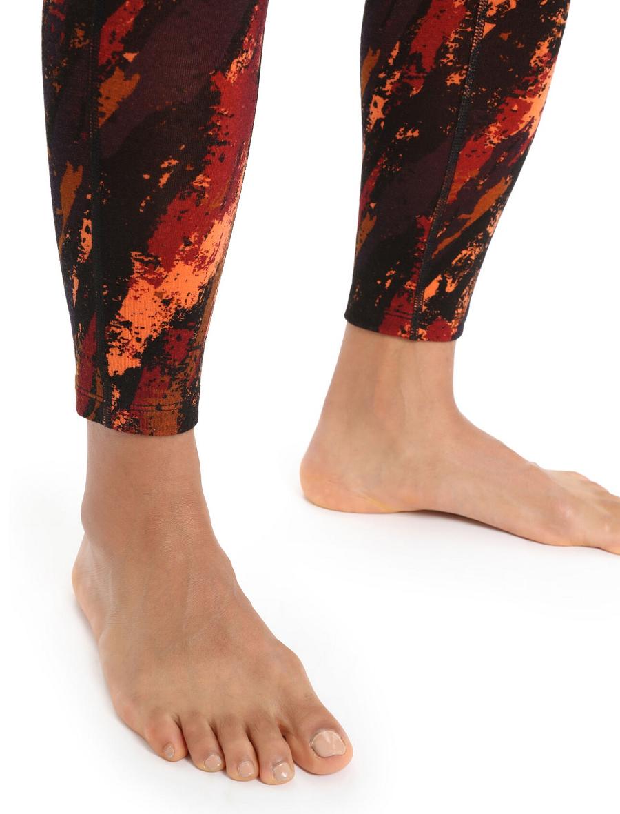 Cherry / Flash Icebreaker Merino Fastray High Rise Sedimentary Women's Running Tights | AU 1508HAPK